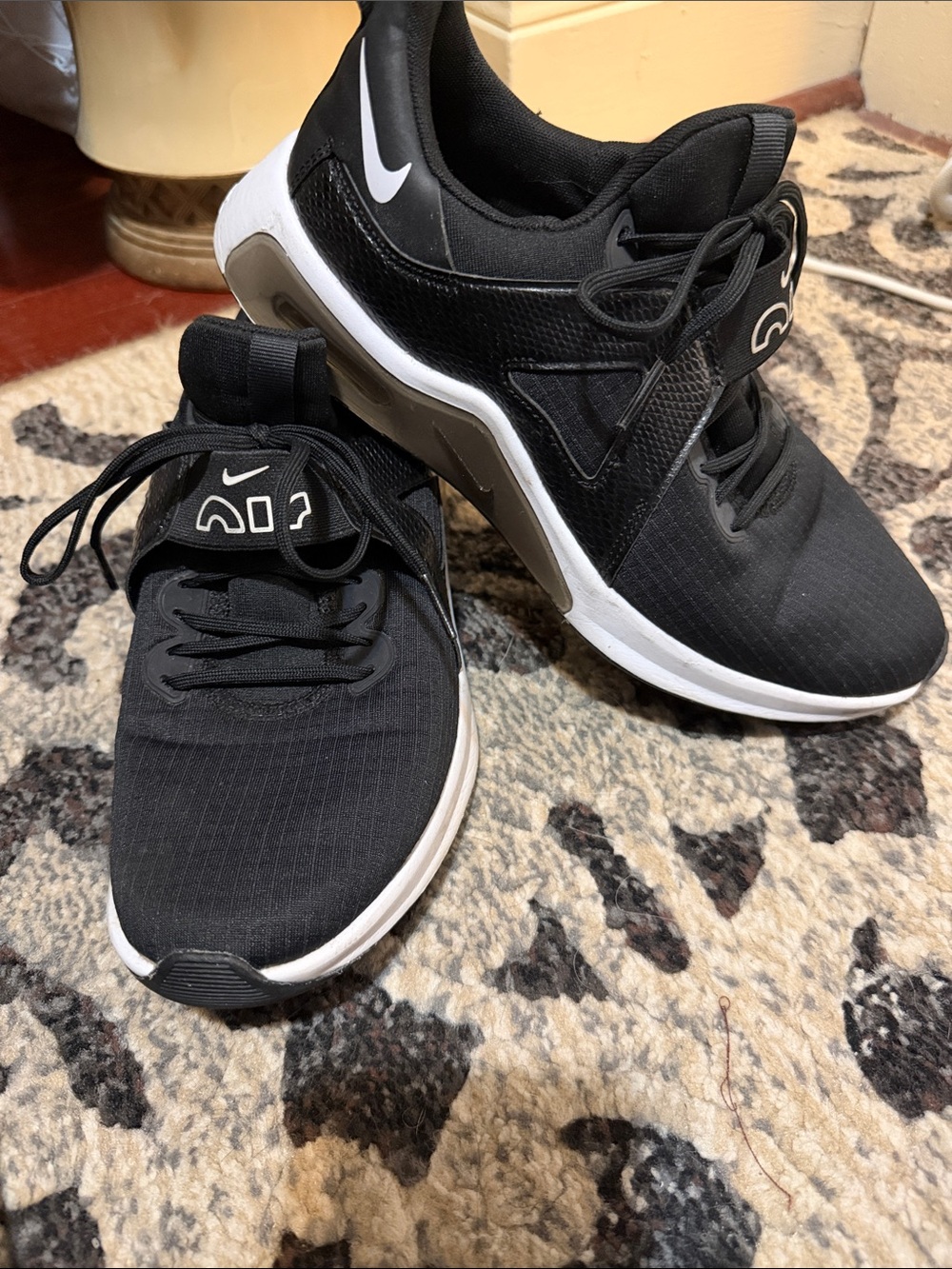Nike Air Black and White Low-Top Running Shoes